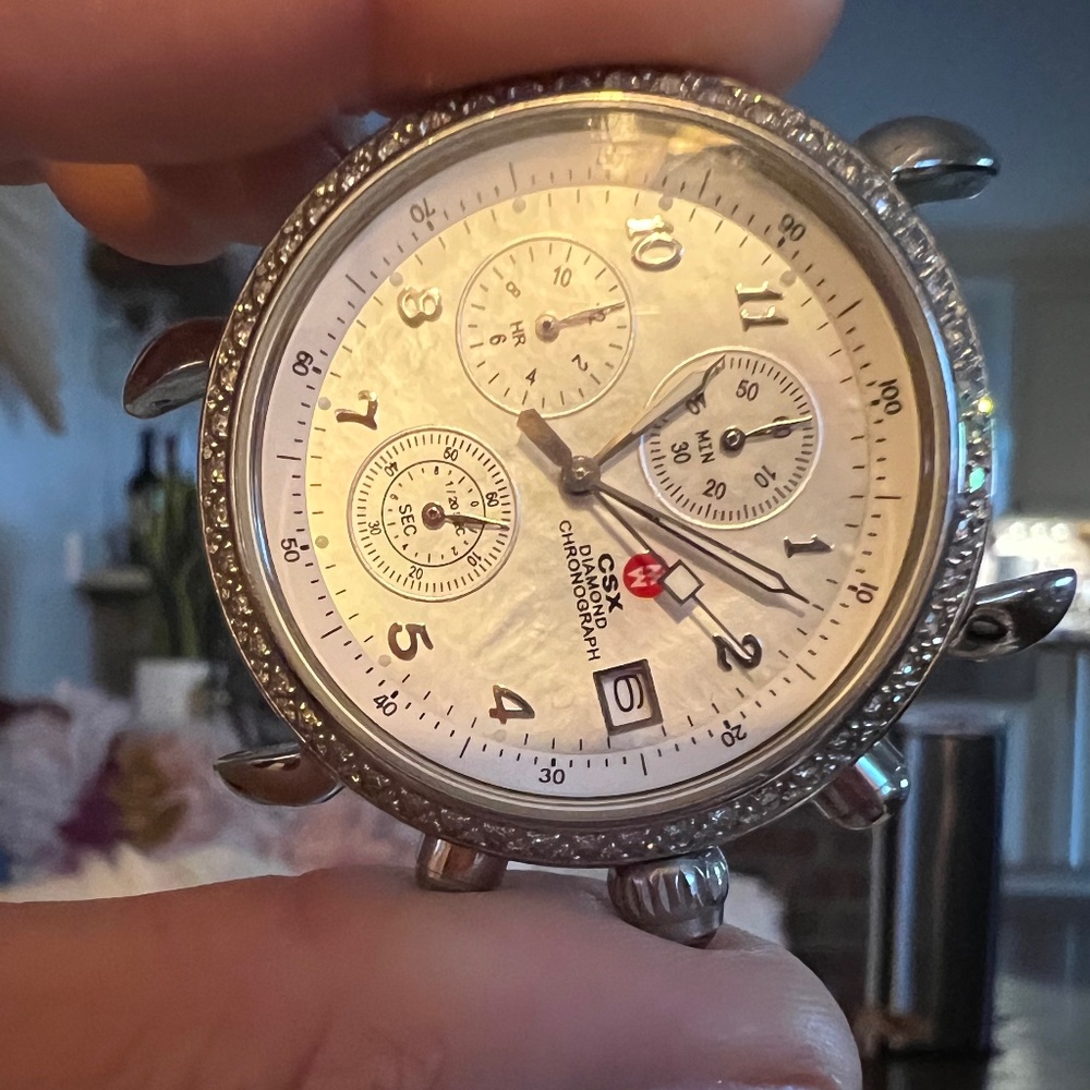 NWOT Michele 20mm CSX Seven-Link Stainless Steel Bracelet